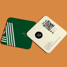 Cartão De Visita Quadrado Instagrama do Contratante de Construção Siga-nos o