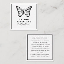 Instruções de Cuidados Pós-Tatuagem Butterfly & Ea