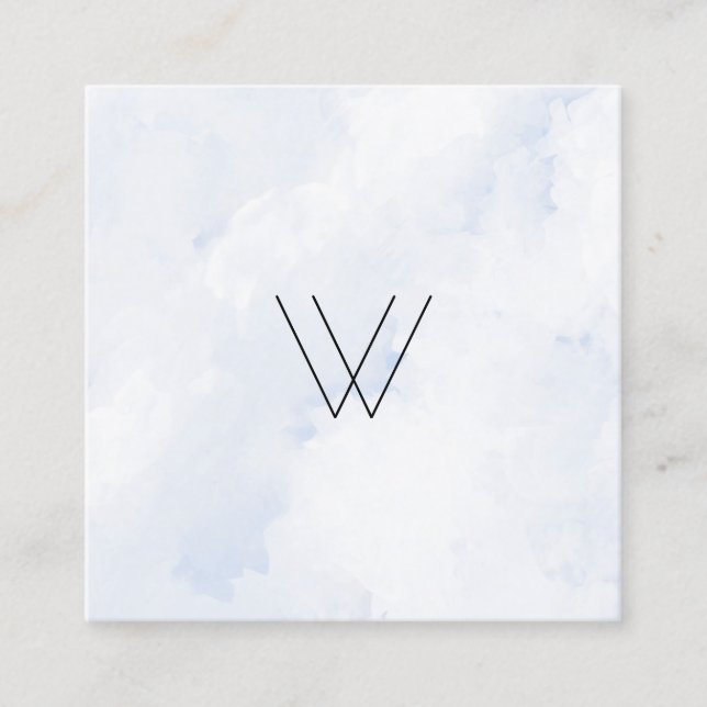 Cartão De Visita Quadrado Inverno do logotipo (Frente)