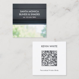 Cartão De Visita Quadrado Janela Cega QR Personalizado