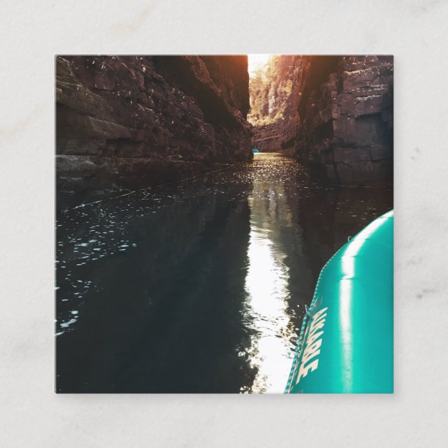 Cartão De Visita Quadrado jangada de abaulação (Frente)