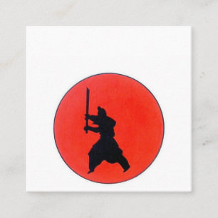 Cartão De Visita Quadrado Japonês Bushido Way Of Warrior