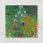 Cartão De Visita Quadrado Jardim de Algodão Gustav Klimt<br><div class="desc">Jardim de Algodão Gustav Klimt</div>