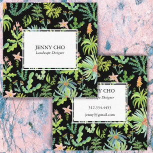 Cartão De Visita Quadrado Jardineiro Paisagismo Plantas Agrícolas Modernas 