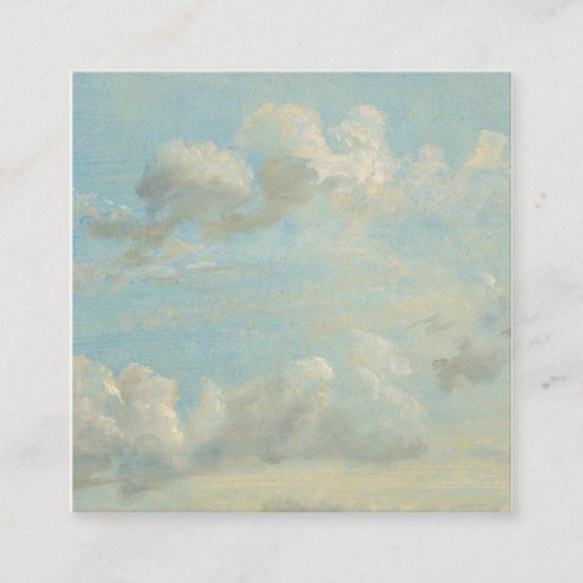 Cartão De Visita Quadrado John Constable - Cloud Study (Frente)