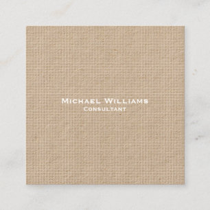 Cartão De Visita Quadrado Kraft Modern Trendy verifica profissional minimali