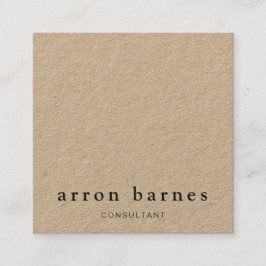 Cartão De Visita Quadrado Kraft Moderno Simples