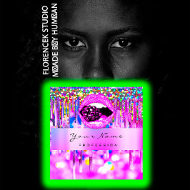 Cartão De Visita Quadrado Lábios de logotipo de ativação LOGOTIPO Berry QRCO