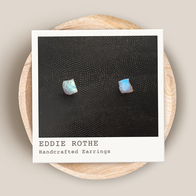 Cartão De Visita Quadrado Legal Tela de Orelha Branca Preta e Preta (Criador carregado)