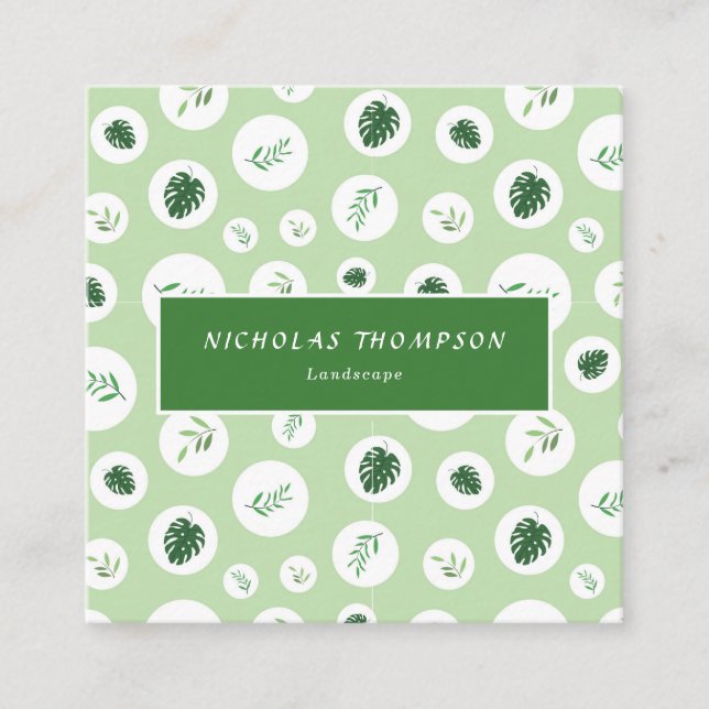 Cartão De Visita Quadrado Leis profissionais e cuidados em árvores (Frente)