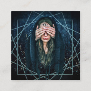 Cartão De Visita Quadrado Leituras Médias Tarot Terceiro Olho