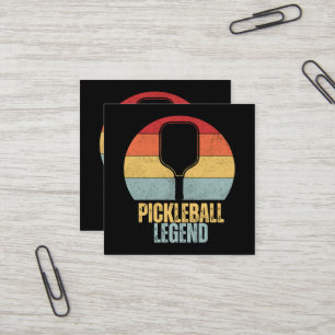 Cartão De Visita Quadrado Lenda Engraçada do Pickleball