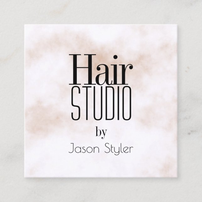 Cartão De Visita Quadrado Letras na moda do gigante da elegância (Frente)