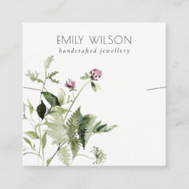 Cartão De Visita Quadrado Lilac Wild Floral Bunch Necklace Banda