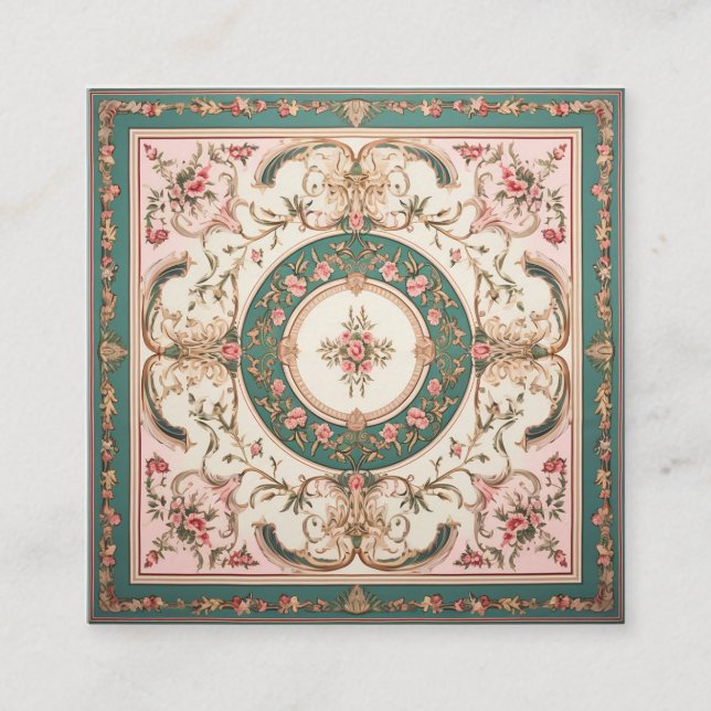 Cartão De Visita Quadrado Limpeza de tapetes persa (Frente)