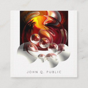 Cartão De Visita Quadrado Linho profissional dos trabalhos de arte da arte