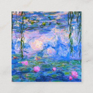 Cartão De Visita Quadrado Lírios Claude Monet Restaurados