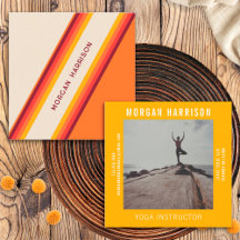 Listras Retrô Laranja Amarelo Personalizadas 70s,