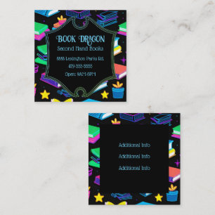 Cartão De Visita Quadrado Livraria de Ti