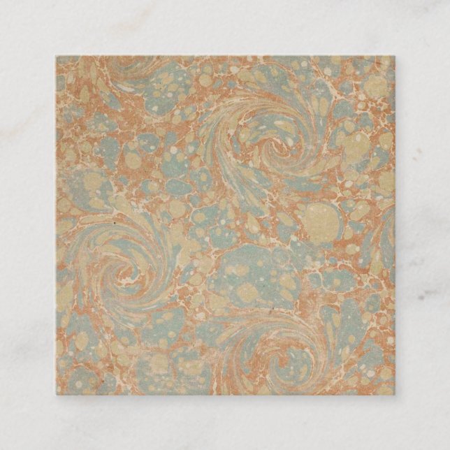 Cartão De Visita Quadrado Livro de padrões antigos I (Frente)