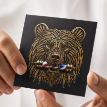 Logo de Salão de Cabeleireiro Bronze Bear Razor