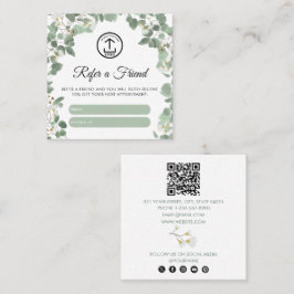 Cartão De Visita Quadrado Logotipo Comercial Eucalyptus Consulte Uma Referên