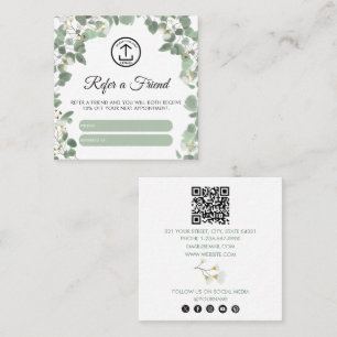 Cartão De Visita Quadrado Logotipo Comercial Eucalyptus Consulte Uma Referên