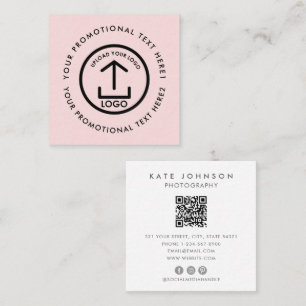 Cartão De Visita Quadrado Logotipo comercial moderno - Digitalizável Código