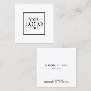 Cartão De Visita Quadrado Logotipo comercial personalizado profissional