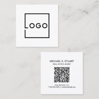 Cartão De Visita Quadrado Logotipo Comercial Personalizado Profissional