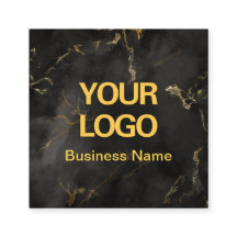 Logotipo comercial simples, preto elegante e mármo