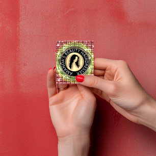 Cartão De Visita Quadrado Logotipo de código QR - Holograma do quadro de Com