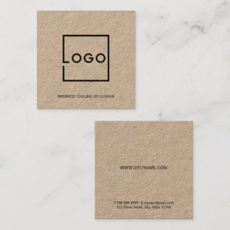 Cartão De Visita Quadrado Logotipo de Negócios Personalizado Profissional