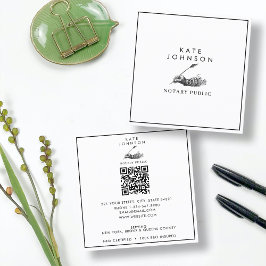 Cartão De Visita Quadrado Logotipo de preenchimento do agente de assinatura