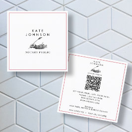 Cartão De Visita Quadrado Logotipo de preenchimento do agente de assinatura