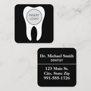 Cartão De Visita Quadrado Logotipo Dentista Dentista Dentário para Inserç