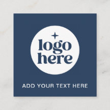 Logotipo Empresarial Azul de Código QR Simples