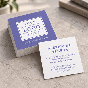 Cartão De Visita Quadrado Logotipo Empresarial Personalizado Moderno de Vinc