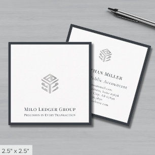 Cartão De Visita Quadrado Logotipo Geométrico Moderno