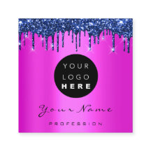 Logotipo Makeup Boutique Glitter Blue Drives Pink