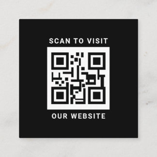 Cartão De Visita Quadrado logotipo marrom minimalista Código QR de verificaç