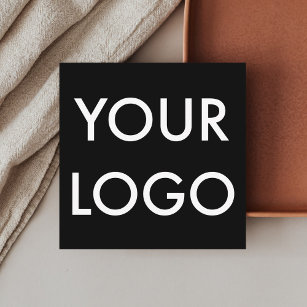 Cartão De Visita Quadrado Logotipo Moderno Profissional Elegante Preto