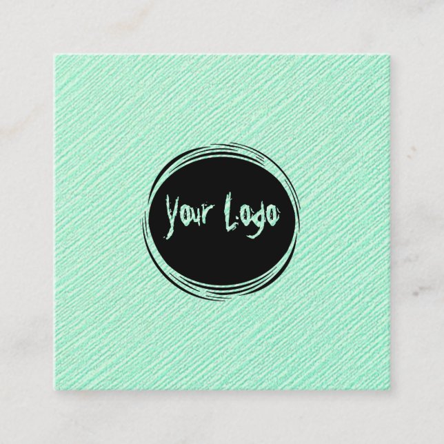 Cartão De Visita Quadrado Logotipo personalizado (Frente)