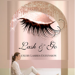 Cartão De Visita Quadrado Logotipo Personalizado da Extensão Eyelash do Art
