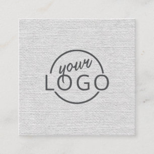 Cartão De Visita Quadrado Logotipo personalizado de linha de cinza de luz m