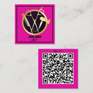 Cartão De Visita Quadrado Logotipo personalizado de lista de estilos quadrad