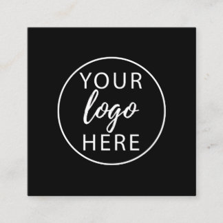 Cartão De Visita Quadrado Logotipo Personalizado de Tipografia