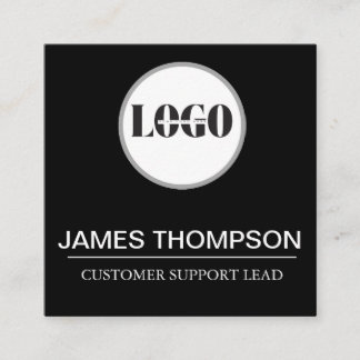 Cartão De Visita Quadrado Logotipo personalizado engrenagem para sua equipe