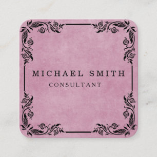 Cartão De Visita Quadrado Logotipo personalizado minimalista de código QR mo