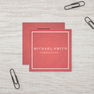 Cartão De Visita Quadrado Logotipo personalizado minimalista de código QR mo